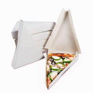 กล่องพิซซ่าสามเหลี่ยม สีขาว 21.7 x 15 x 3.5 ซม.