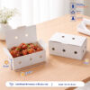 กล่องไก่ทอด สีขาวบรรจุ 3-4 ชิ้น (Size XS) ขนาดเดียวกับ กล่องไก่ทอดบอนชอน