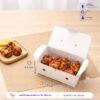 กล่องไก่ทอด สีขาว บรรจุ 6-7 ชิ้น (Size S) ขนาดเดียวกับ กล่องไก่ทอดบอนชอน