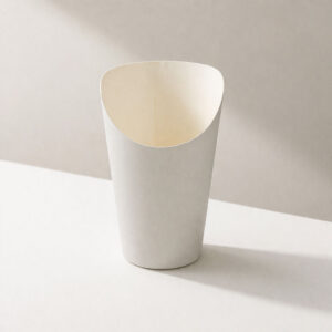 ถ้วยกระดาษใส่เฟรนช์ฟรายส์ นักเกต สีขาว 16 ออนซ์