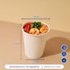 ถ้วยกระดาษสีขาว 1 ชั้น ขนาด 538 ml. / 18 oz. (ทรงสูง)