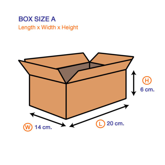 กล่องไปรษณีย์ A ขนาด 20 x 14 x 6 ซม.