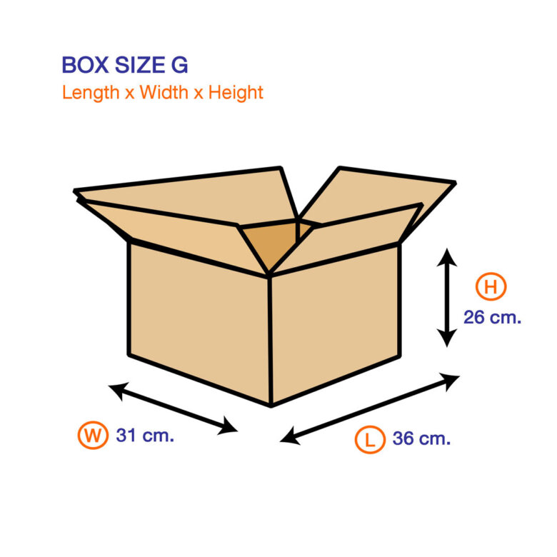 กล่องไปรษณีย์ G ขนาด 36 x 31 x 26 ซม.