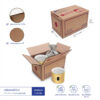 กล่องเบอร์ 0+4 17x11x10 cm (ยxกxส) สีน้ำตาลธรรมชาติ(KT)