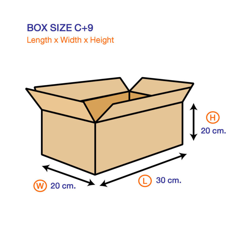 กล่องไปรษณีย์ C+9 ขนาด 30 x 20 x 20 ซม.