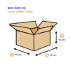 กล่องไปรษณีย์ CD ขนาด 15 x 15 x 15 ซม.