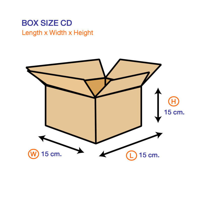 กล่องเบอร์ CD 15x15x15 cm (ยxกxส)