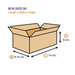 กล่องไปรษณีย์ 00 ขนาด 14 x 9.75 x 6 ซม.