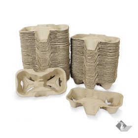 ถาดกระดาษใส่แก้วเครื่องดื่ม 2 หลุม