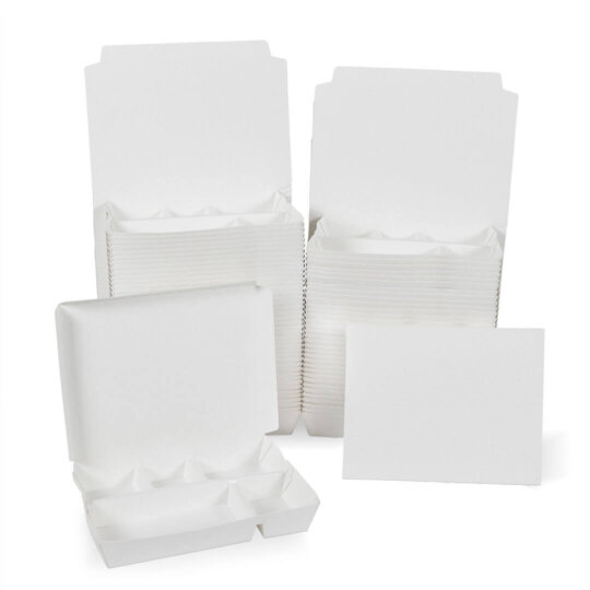 กล่องกระดาษใส่อาหาร 5 ช่อง สีขาว