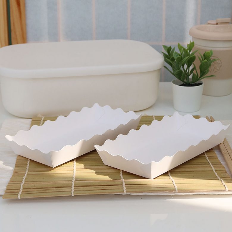 ถาดกระดาษ สีขาว ไซส์ S