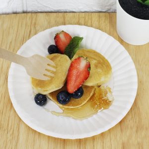 จานกระดาษกลมสีขาว Bio 6 นิ้ว