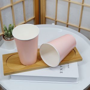แก้วกระดาษสีชมพูพาสเทล16-ออนซ์-(ไม่รวมฝา)