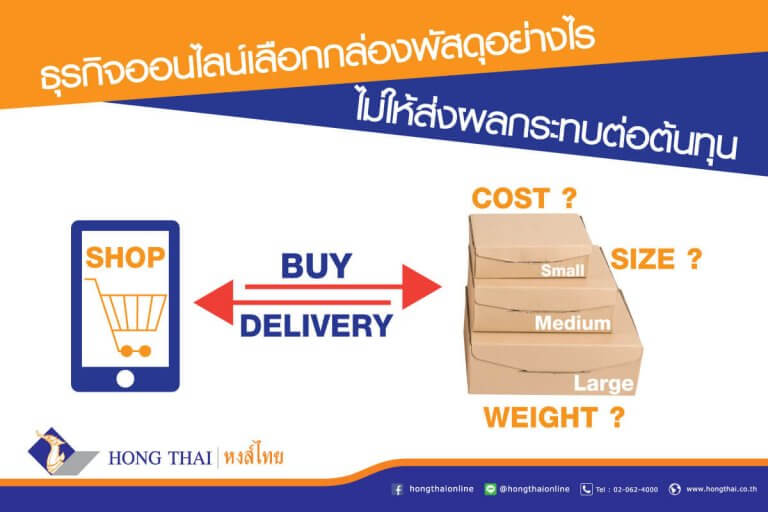 ธุรกิจออนไลน์ เลือกกล่องพัสดุอย่างไร ไม่ให้ส่งผลกระทบต่อต้นทุน