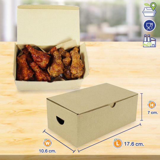กล่องไก่ทอด-Size-M-ขนาด-17.6×10.6×7-ซม