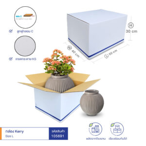 กล่องไปรษณีย์ ขนาด KERRY size L 50x40x30 cm (ยxกxส) กล่องไปรษณีย์ ขนาด KERRY size L 50x40x30 cm (ยxกxส)