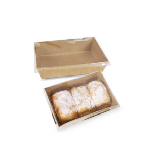 บรรจุภัณฑ์ใส่อาหาร กล่องใส่ขนม กล่องซูชิ กล่องเบเกอรี่ ขนาด 900 ml + ฝาปิดกล่องใส่ขนม กล่องซูชิ กล่องเบเกอรี่ ขนาด 900 ml + ฝาปิด