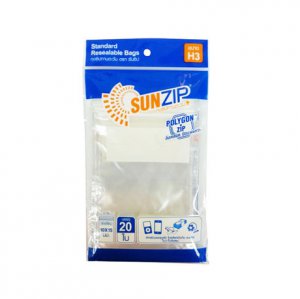 บรรจุภัณฑ์พลาสติก ถุงซิปล็อค Sunzip H3