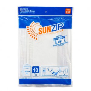 ถุงซิปล็อค Sunzip H8 10 ถุง/แพ็ค