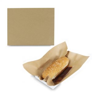 กระดาษรองอาหาร สีน้ำตาลธรรมชาติ 8x10 นิ้ว-รวม