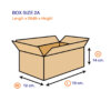 กล่องเบอร์ 2A 19x12x14 cm (ยxกxส)