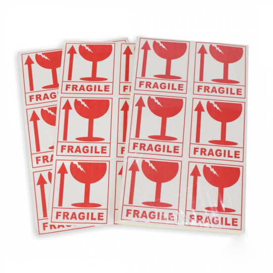 ขนาดอุปกรณ์นิรภัย สติ๊กเกอร์คำเตือน