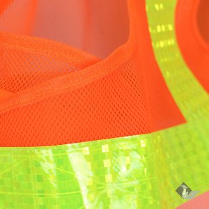 เสื้อสะท้อนแสง สีเขียว-ส้ม