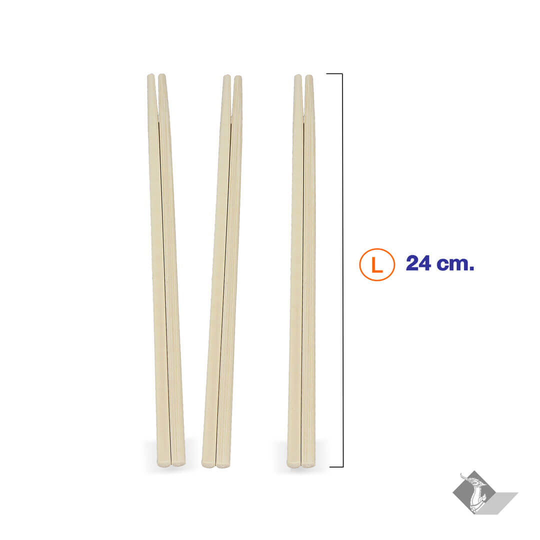 ตะเกียบไม้ไผ่ ยาว 24 ซม.