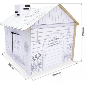 บ้านกระดาษระบายสี ของเล่นขนาด 100x90x115 cm. (ยxกxส)
