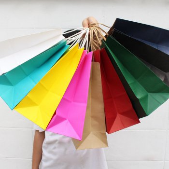 ถุงกระดาษคราฟท์ มีหูหิ้ว (Shopping bags)