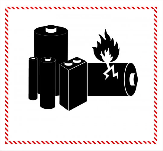 สติ๊กเกอร์คำเตือนฉลากสารกัมตรังสี AIR LABELS 8x5 นิ้ว