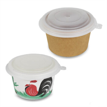 ถ้วยกระดาษพร้อม 2 ชั้น (แยกข้าว-กับข้าว) 850 ml