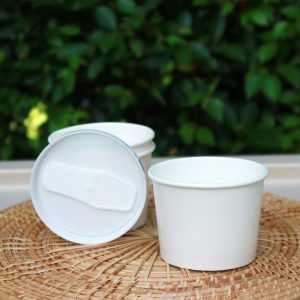 ถ้วยไอศครีม สีขาว 4 ออนซ์ (ไม่รวมฝาและช้อน)