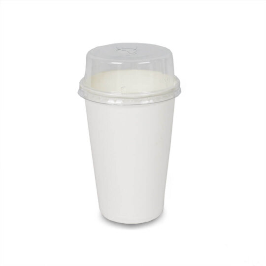 ฝาพลาสติก แบบตัด สำหรับแก้วกระดาษ 16 และ 22 ออนซ์