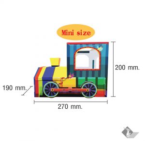 รถไฟกระดาษ ขนาด 20 X 27 X 19  ซม. size mini A3