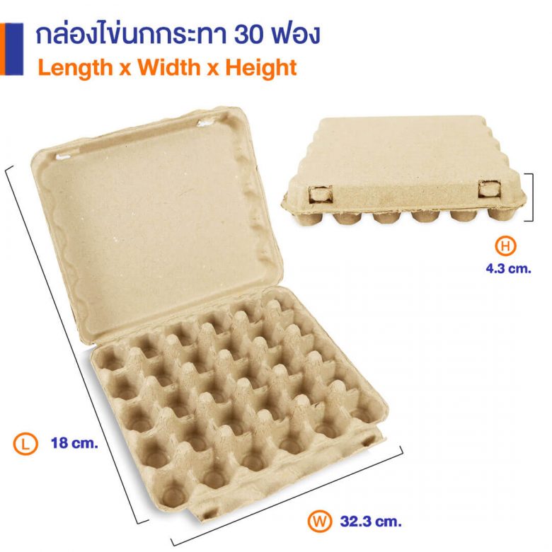 กล่องใข่นกกระทา 30 ฟอง dimension-2