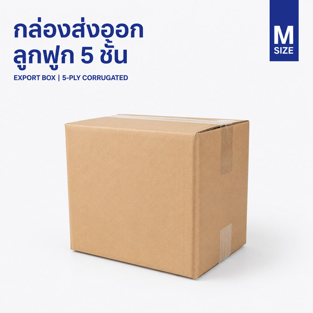 กล่องกระดาษลูกฟูก 5 ชั้น Size M