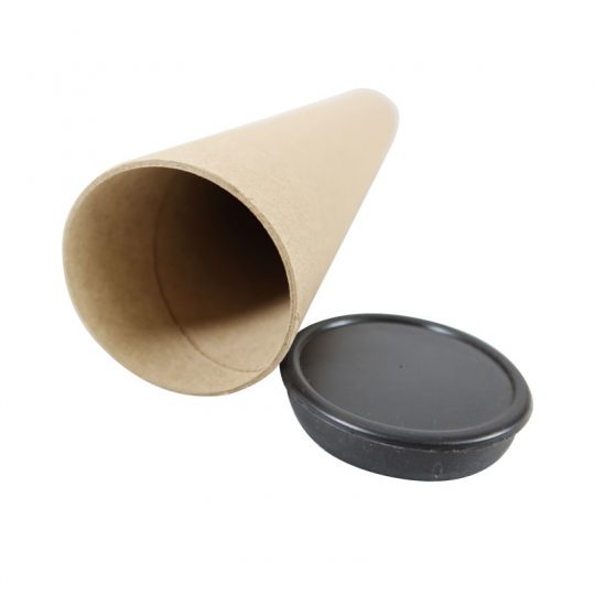 แกนกระดาษ กระบอกโปสเตอร์พร้อมฝาปิดสีดำ