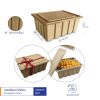 โรงงานผลิตขายส่งกระดาษคราฟท์-สิ่งประดิษฐ์จากกระดาษรีไซเคิล-ขนาดกล่องรักษ์โลก กล่องใส่ของ ถังใส่ของ Storage Box (Size L)