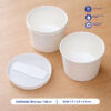 ถ้วยไอศครีม สีขาว 125 ml / 4oz (ไม่รวมฝาและช้อน)