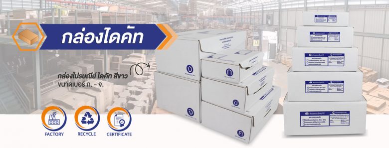 ขนาดกล่องไปรษณีย์ไดคัท- banner