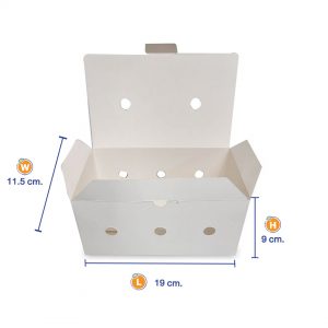 กล่องไก่ทอด สีขาว บรรจุ 13-15 ชิ้น (Size M) ขนาดเดียวกับ กล่องไก่ทอดบอนชอน