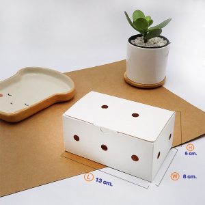บรรจุภัณฑ์ใส่อาหาร กล่องไก่ทอดบอนชอน สีขาว (Size-XS) dimension