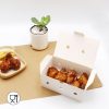 บรรจุภัณฑ์ใส่อาหาร กล่องไก่ทอดบอนชอน สีขาว (Size-S) dimension