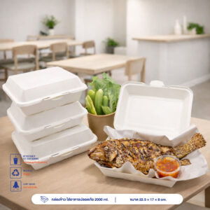 กล่องข้าว ใส่อาหารปลอดภัย 2000 ml.