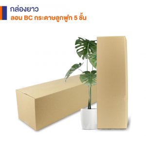 กล่องใส่ต้นไม้ กล่องยาวกระดาษลูกฟูก 5 ชั้น 80x30x30 cm.