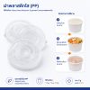 ฝาพลาสติกเรียบ (PP) ใช้กับถ้วย 12oz ,14oz และ 16oz (เจาะ 2 รู ขนาด 2 mm)