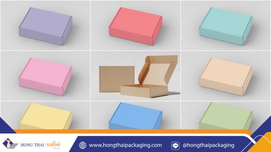กล่องพัสดุสีพาสเทล-ปก