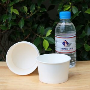 ถ้วยไอศกรีมกระดาษ -ถ้วยไอศครีม สีขาว 6 oz หงส์ไทย