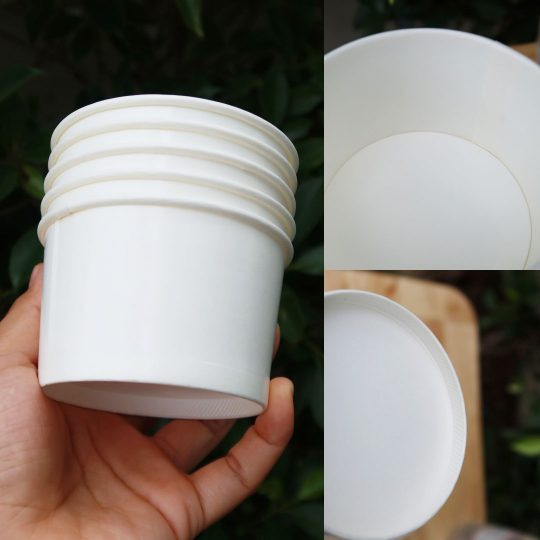 ถ้วยไอศครีมสีขาว 6 oz หงส์ไทย